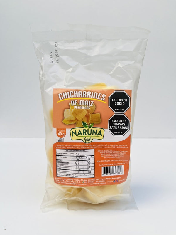 CHICHARRINES NATURALES 40GR NARUNA
