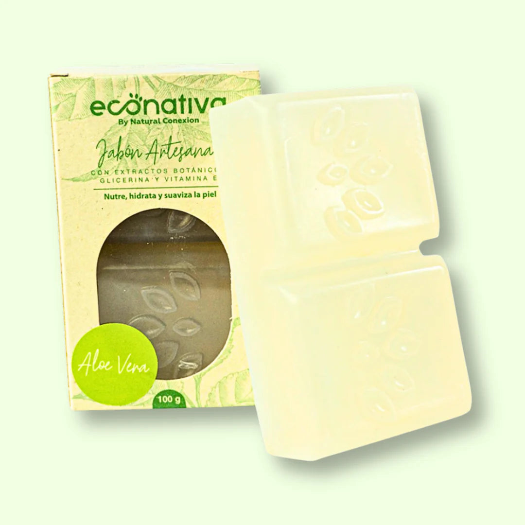 ECONATIVA  JABON ARTESANAL ALOE VERA* 100G