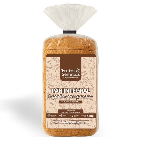 Pan Integral Tajado con Quinua y Hojuelas de Avena 430 G