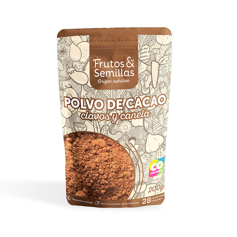 Cacao en polvo clavos y canela