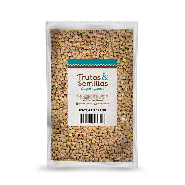 Bag of lentils in grains